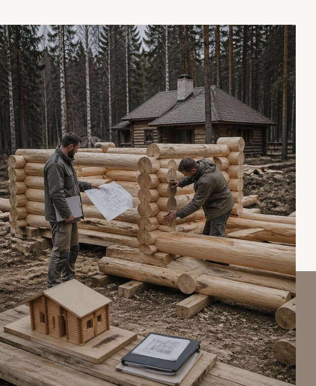 Проектирование и строительство домов из бревна в Глазове